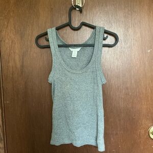 H&M Gray Basic Scoop Neck Sleeveless Tank Top Women's XS